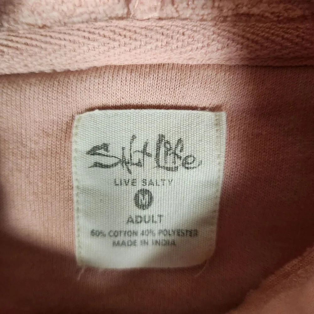Salt Life Hoodie Adult Medium Peach State Of Mind Palm Tree Sweatshirt Unisex - Picture 7 of 7